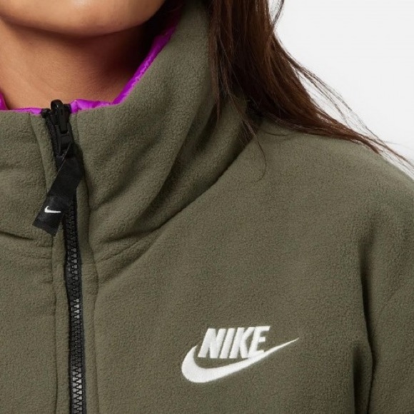 Nike SPORTSWEAR THERMA-FIT REPEL REVERSIBLE JACKET DQ6864-551 VIVID PURPLE/OLIVE - Picture 6 of 8